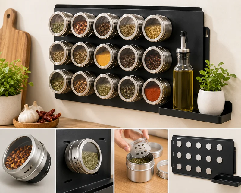 Travel Makeup Organizer with LED Mirror